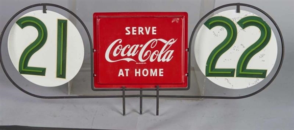LOT OF 2: COCA COLA GROCERY STORE AISLE SIGNS     