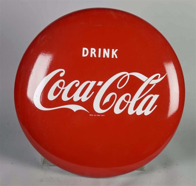 DRINK COCA COLA ROUND DISC ICON PORCELAIN SIGN    