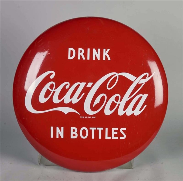 DRINK COCA COLA ROUND DISC ICON PORCELAIN SIGN    