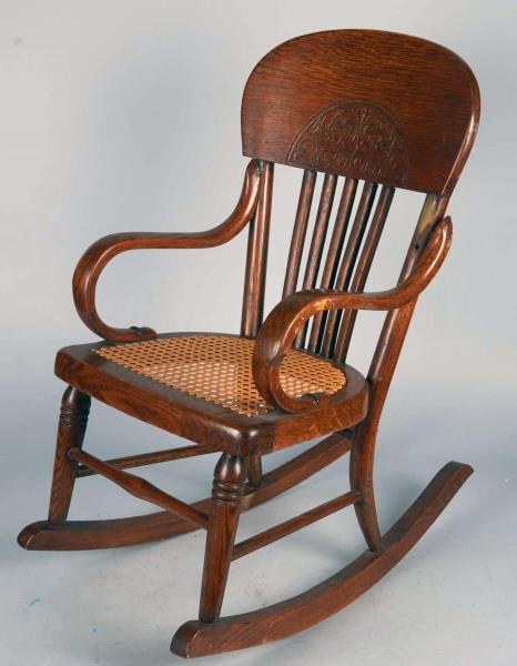 SMALL WOOD ROCKING CHAIR                          