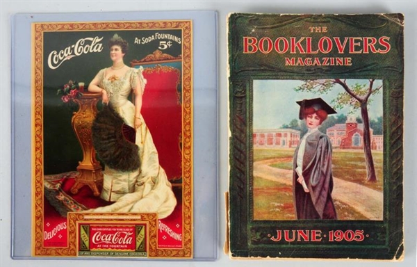 LOT OF 2: COCA-COLA 1904 LARGE COLOR ADS/COUPONS. 