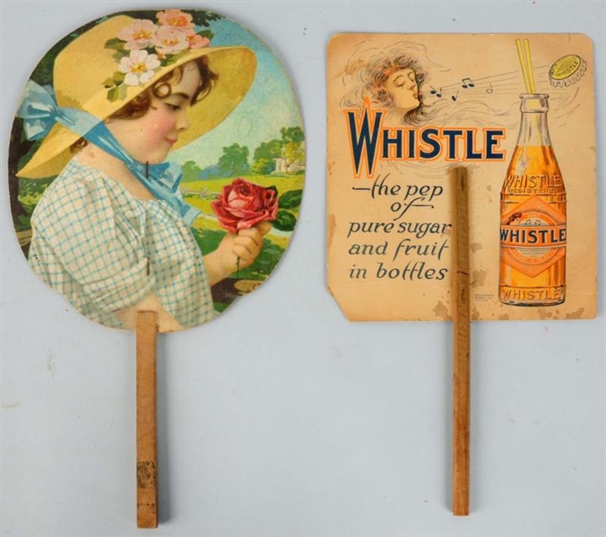 LOT OF 2: EARLY WHISTLE FANS.                     