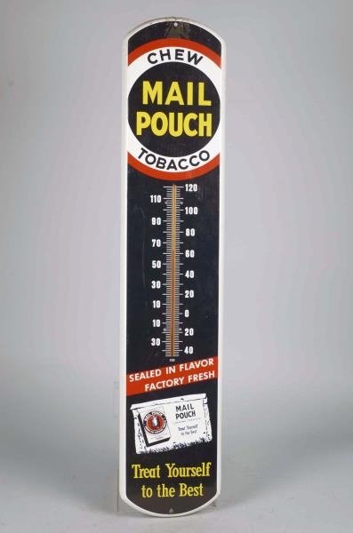 MAIL POUCH TOBACCO ADVERTISING THERMOMETER SIGN   