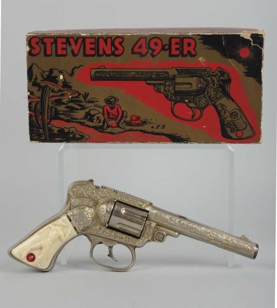 STEVENS CAST IRON 49-ER REVOLVING CYL. CAP GUN.   