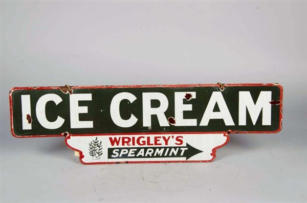 WRIGLEY’S DOUBLEMINT PORCELAIN ICE CREAM SIGN     