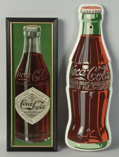LOT OF 2: COCA-COLA BOTTLE SIGNS.                 