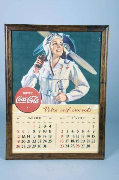 COCA COLA FRENCH 1941 WWII ADVERTISING CALENDAR   