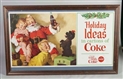 LARGE COCA COLA CHRISTMAS PAPER ADVERTISING SIGN  