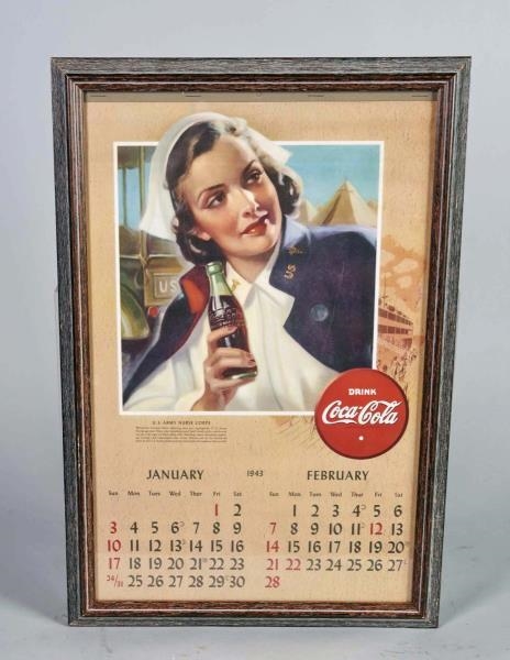 DRINK COCA COLA 1943 ADVERTISING CALENDAR         