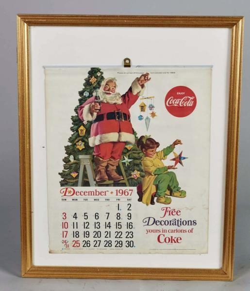 COCA COLA 1968 CHRISTMAS ADVERTISING CALENDAR     