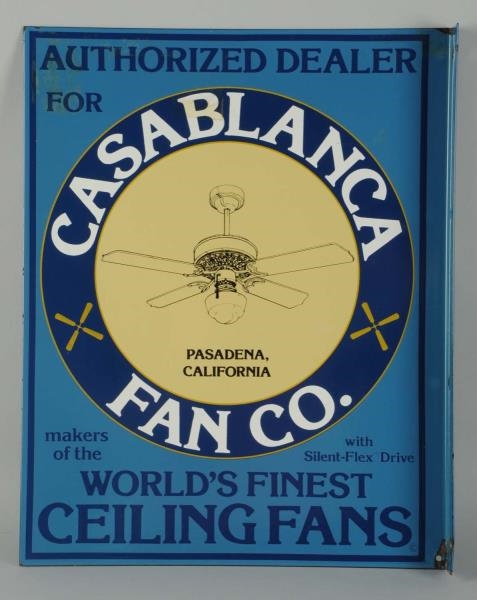 CASABLANCA FAN CO. PORCELAIN SIGN.                