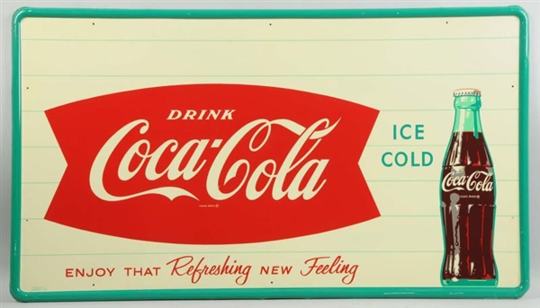 1960S COCA-COLA TIN SIGN.                         