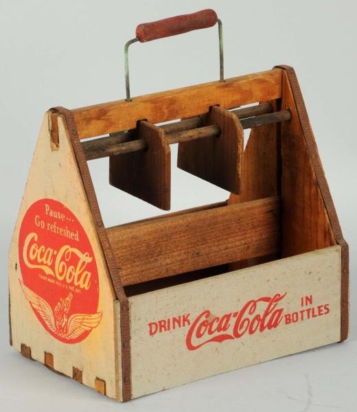 1940S COCA-COLA CARRIER WITH WOOD SEPARATORS.    