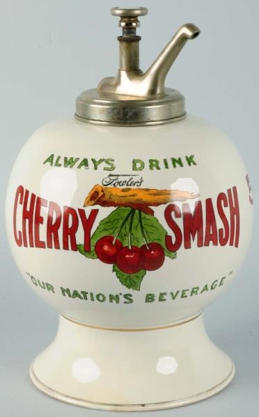 FOWLERS CHERRY SMASH SYRUP DISPENSER.             