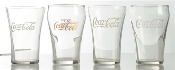 LOT OF 4:COCA-COLA GLASSES.                       