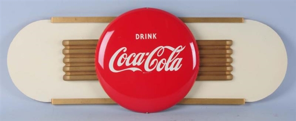 1950S COCA-COLA BUTTON AND WINGS.                 