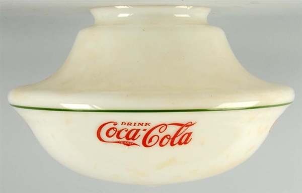 1930S COCA-COLA MILK GLASS GLOBE.                