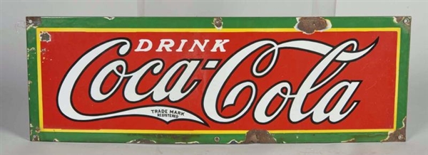 DRINK COCA COLA PORCELAIN ADVERTISING SIGN        