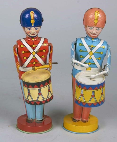 LOT OF 2: J. CHEIN MECHANICAL TIN LITHO DRUMMERS  