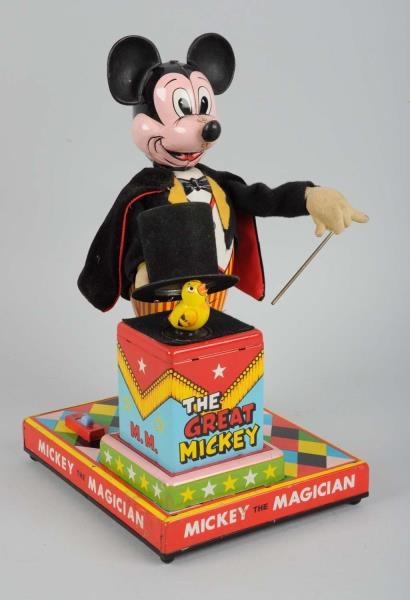 BATTERY-OPERATED MICKEY THE MAGICIAN TOY.         