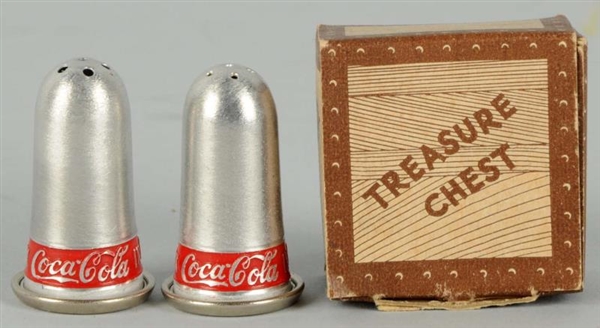 1920S COCA-COLA SALT & PEPPER SHAKERS.           