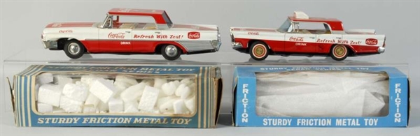 LOT OF 2: 1960S COCA-COLA FRICTION CARS.         