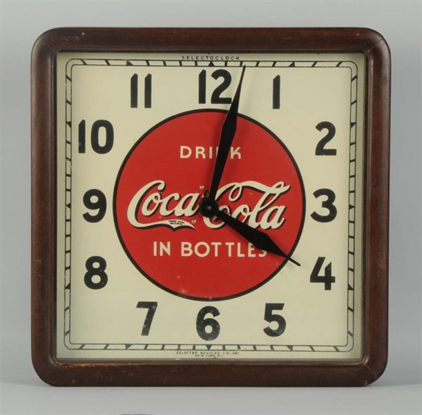 1930S COCA-COLA ELECTRIC CLOCK.                  