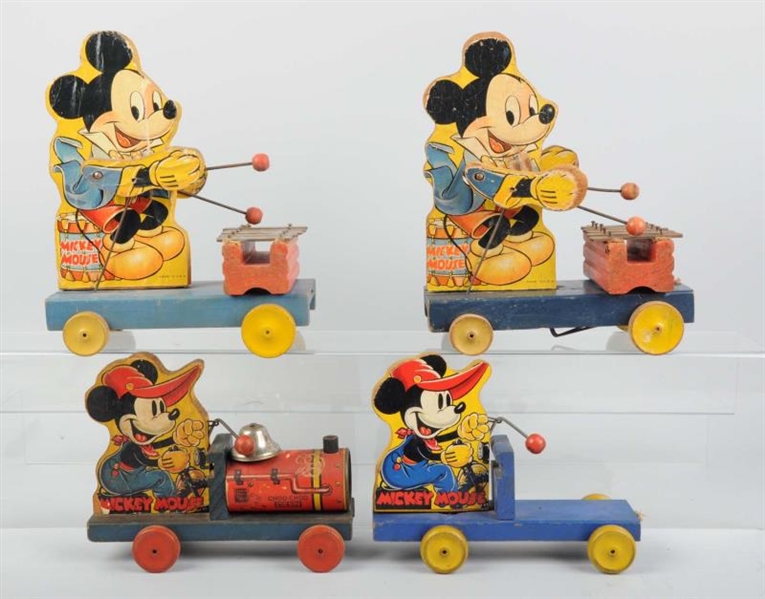 LOT OF 4: FISHER PRICE DISNEY MICKEY MOUSE TOYS.  