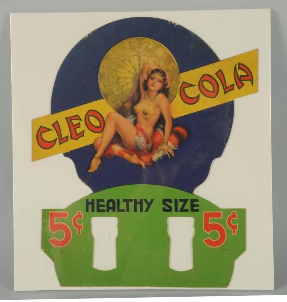1920S-30S CLEO COLA DOUBLE BOTTLE TOPPER.         