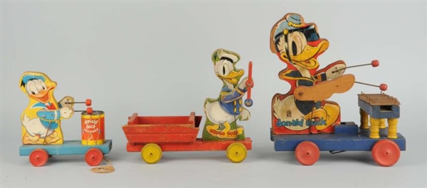 LOT OF 3: FISHER-PRICE DISNEY DONALD DUCK TOYS.   