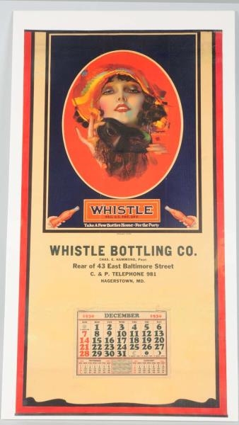 1930 WHISTLE CALENDAR AND ROLF ARMSTRONG ART.     