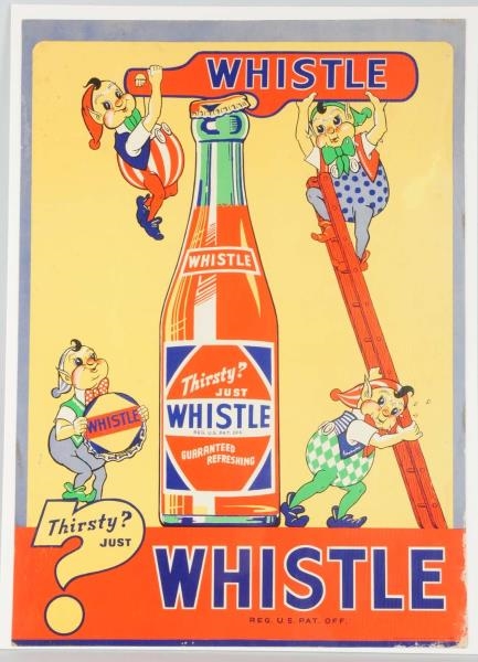 1947 WHISTLE CARDBOARD POSTER.                    