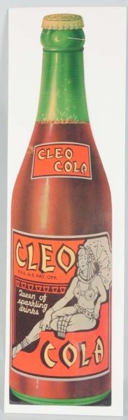 1930S-40S CLEO-COLA CARDBOARD CUTOUT BOTTLE.      