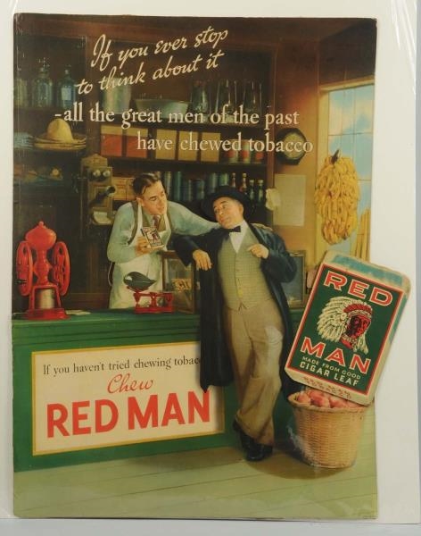30S-40S RED MAN CARDBOARD DIMENSIONAL DISPLAY.    