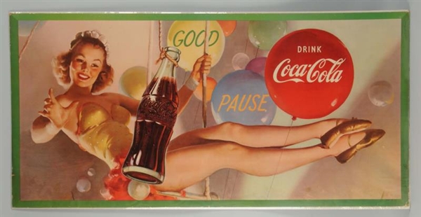 1950S LARGE COCA-COLA POSTER.                     