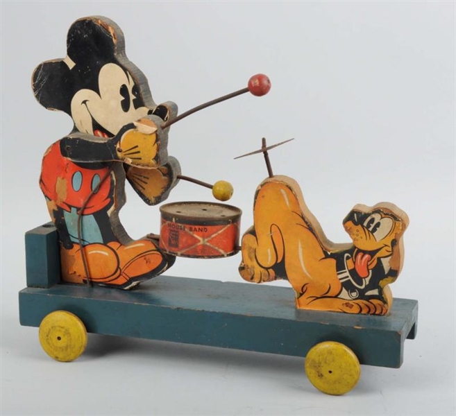 FISHER-PRICE MICKEY MOUSE & PLUTO DRUMMER TOY.    