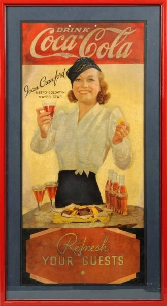 1930S COCA-COLA JOAN CRAWFORD POSTER.             