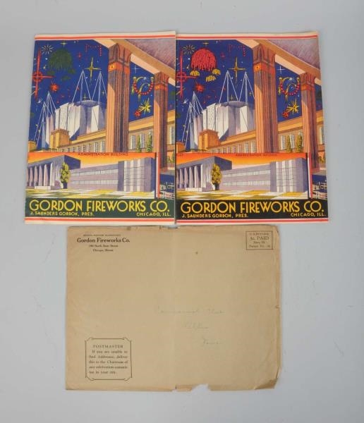 LOT OF 1930S GORDON FIREWORKS CATALOGS.          