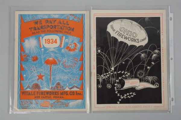 LOT OF 2: 1930S FIREWORKS CATALOGS.              
