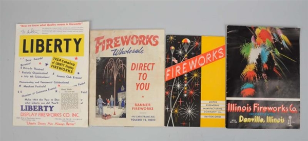 LOT OF 4: FIREWORKS CATALOGS.                     