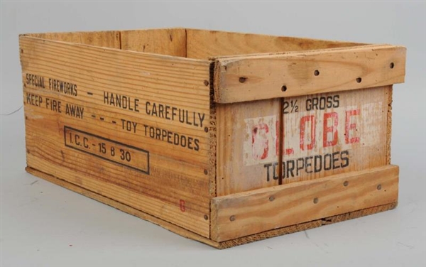 WOODEN NEW JERSEY FIREWORKS CRATE.                