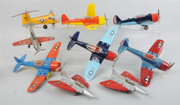 LOT OF 9: DIECAST SMALL PLANES.                   