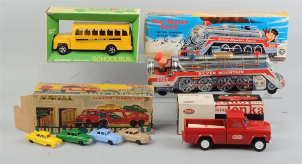 LOT OF 8: ASSORTED VEHICLES IN ORIGINAL BOXES.    