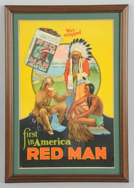 1940S-50S RED MAN PAPER POSTER.                   