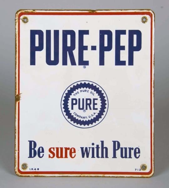 SINGLE-SIDED PORCELAIN PURE OIL SIGN              