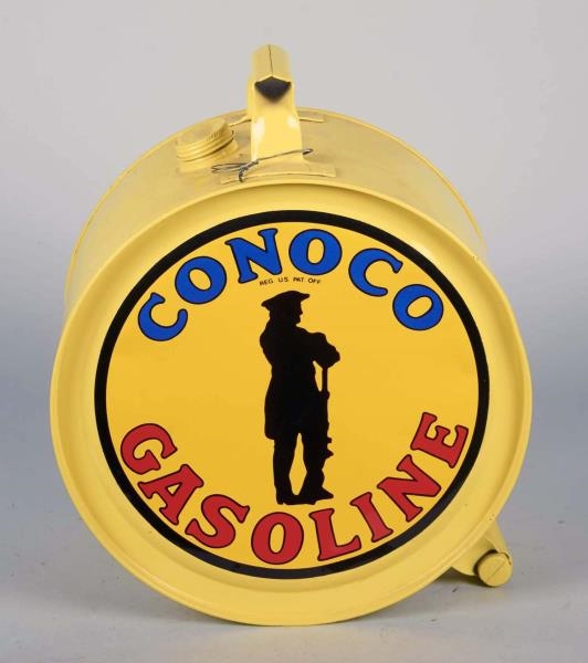 ROUND CONOCO GASOLINE OIL DRUM                    