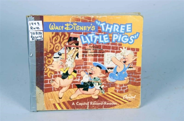 WALT DISNEYS THREE LITTLE PIGS 78 RPM STORY BOOK 