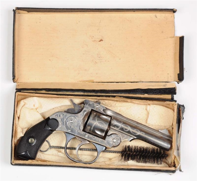 BOXED ENGRAVED EASTERN ARMS TOP BREAK REVOLVER.** 