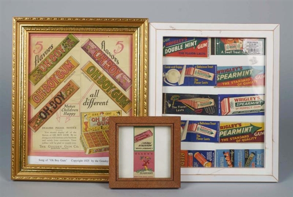 LOT OF 6 GUM ADVERTISING ITEMS: SIGNS, MATCHBOOKS 
