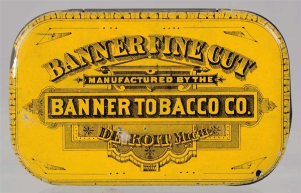 BANNER FINE CUT CHEWING TOBACCO TIN.              